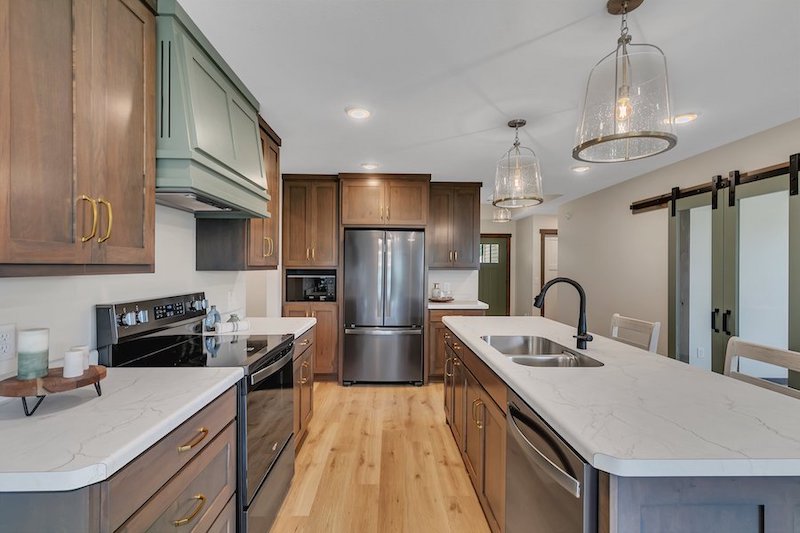 long view of kitchen