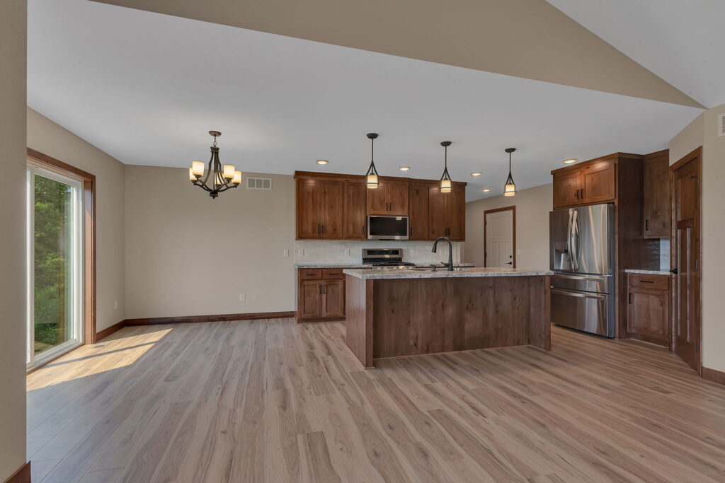 View of kitchen from the living room
