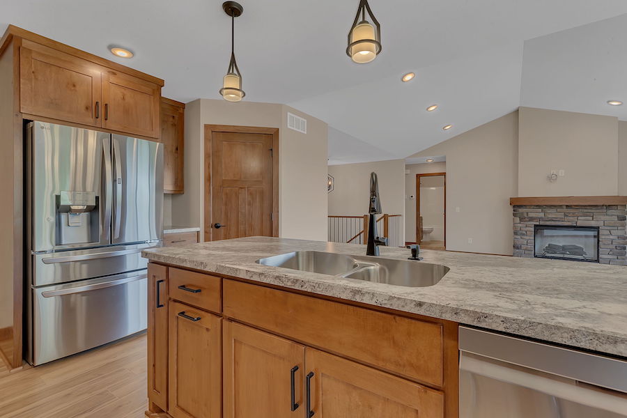 Kitchen island with sink