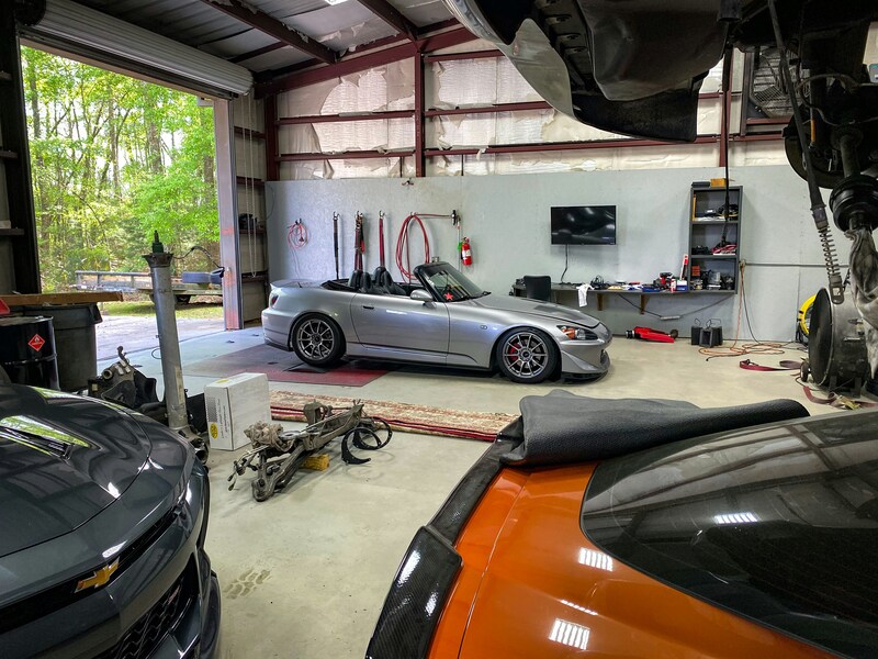 Inside of a garage