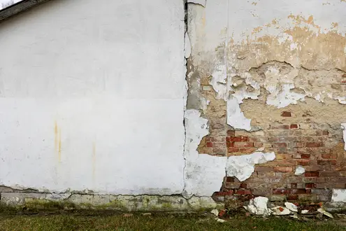 damaged wall