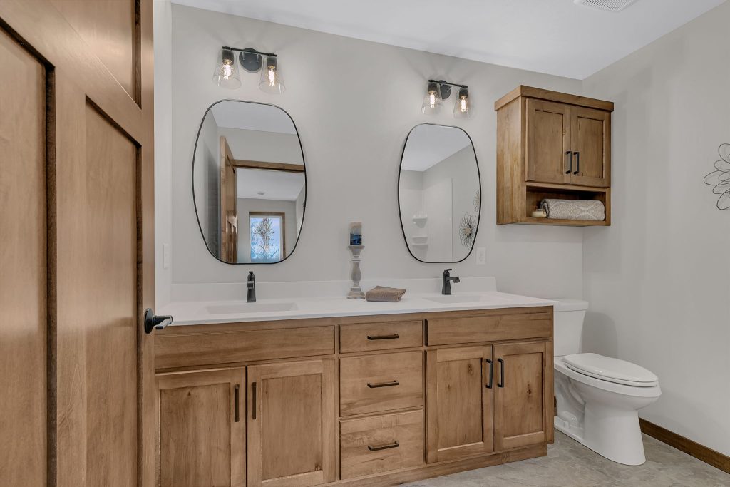 Primary bathroom with double vanity
